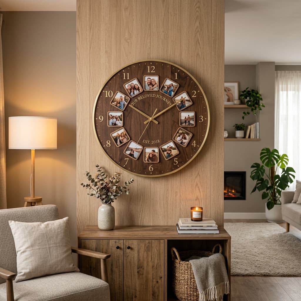 Customized photograph wall clock printed at Habeeb Watch House
